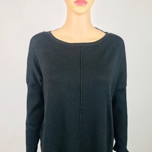 Womens Black Boat-Neck  K#01